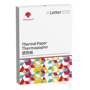 Phomemo Letter Thermal Printer Paper M08F , MT800/MT800Q 8.5" x 11", 200 Sheets